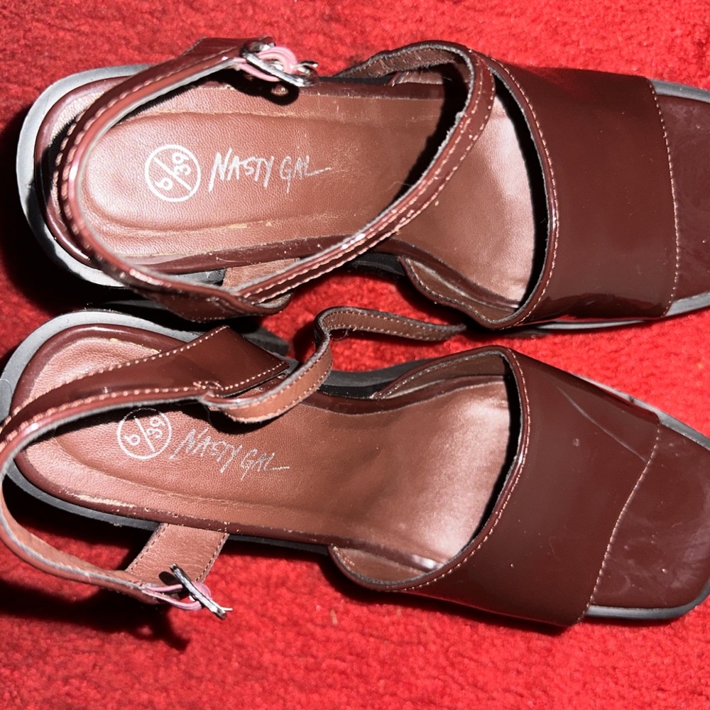 Nasty Gal Dark Brown Women's Sandals View 2
